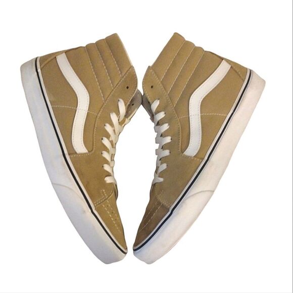 Vans Sk8 Hi Taos Taupe Canvas Suede Mix Skate Sneakers Men's Size 10.5 - Picture 8 of 15